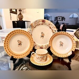 Angels Fitz and Floyd (angels) Cherub Dinnerware Set vintage NWOT 40P 8 settings